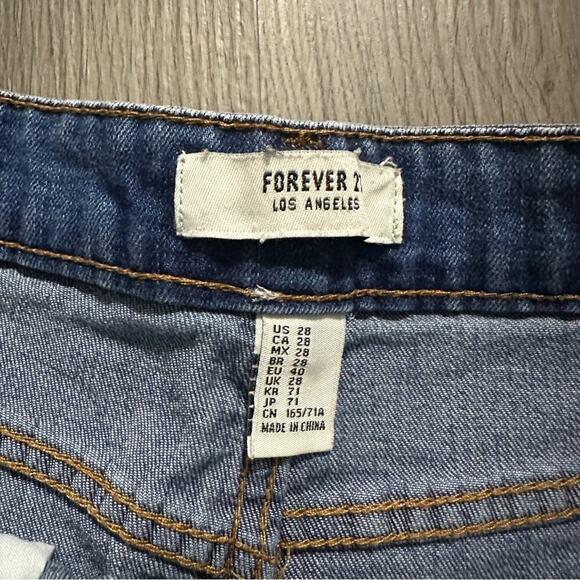Forever 21 High‎ Rise Dark Wash Short Shorts Size 28 - Picture 4 of 8